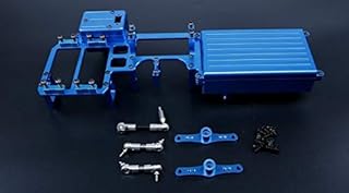 Hockus Accessories CNC Metal Battery Steering Equipment Warehouse for 1/5 rovan lt losi 5ive-t kingmotor x2 rc car Parts - (Color: Blue)