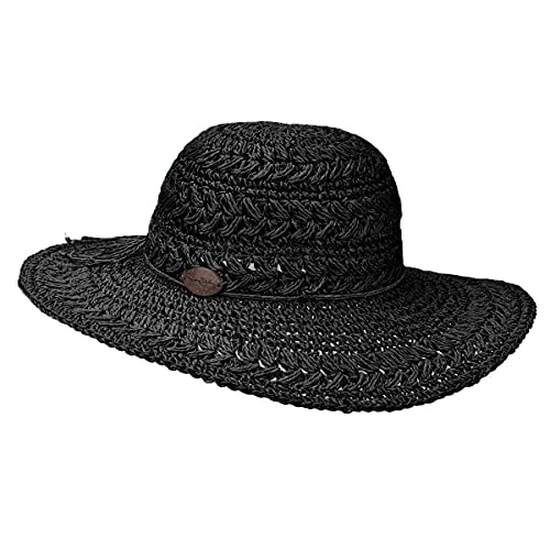 Sombrero de sol tejido Panama Jack mujer ala 4 pulg miniatura 1