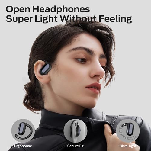 Image of Oraolo Open Ear AC322 Wireless Earbuds, Bluetooth 5.4 Headphone, 36H Playtime, IPX5 Waterproof, Open-Ear Design with Adjustable Ear Hooks, Secure Fit for Running & Workout, Clear Calls White