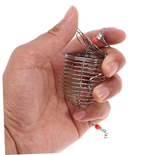 Anneome 5 Pçs Iscas De Pesca Gaiola De Armadilha De Pesca Gaiola De Isca De Aço Inoxidável Gaiola De