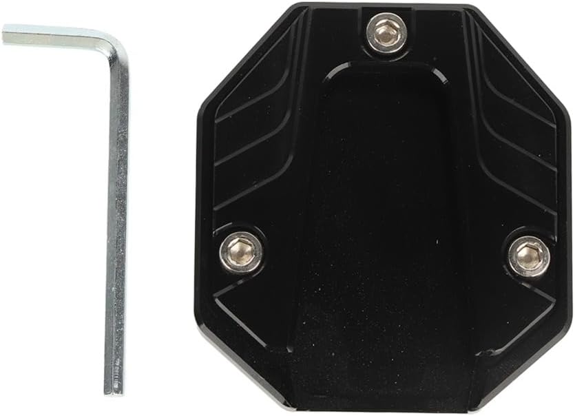 Motorcycle Side Stand Plate Pad High Strength Aluminium Alloy Kickstand Pad Plate Support Accessory with Hexagon Wrench
