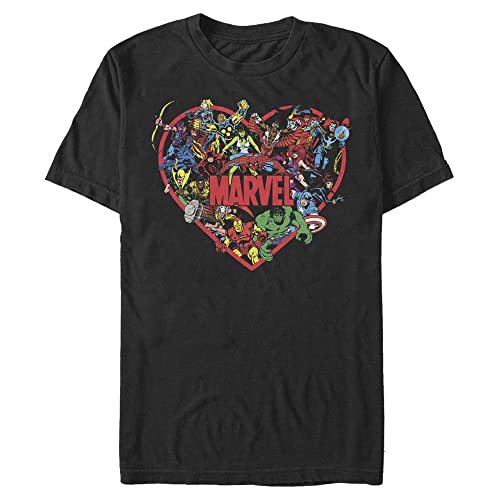 T-shirt Marvel 3XL pour morphologie forte fini le vêtement trop court en noir