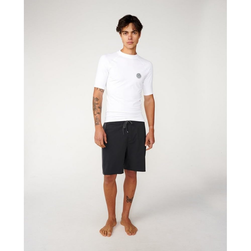 RIP CURL Rash Guard A Maniche Corte Icons UPF Brushed L
