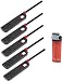 6 Pack Refillable Lighter for Kitchen Camping Grilling BBQ Home Adjustable Flame