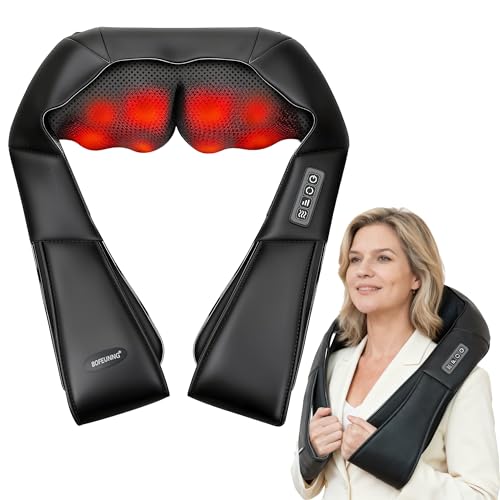 Shiatsu Neck and Back Massager for Pain Relief Deep Tissue, Neck and Shoulder Massager with Heat,...