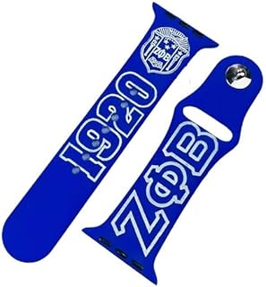 Zeta 1920 Phi Beta Compatible with Watch Bands Apple Series 7 6 5 4 3 2 1 SE Paraphernalia Sorority Gifts Sport Bands 38mm 40mm 41mm (Blue)