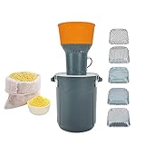 Grain Mill Corn Grinder, 50L/13.2Gal Electric Agricultural Feed Grain Mill Grinder, Farm Dust-free Automatic Dry Wheat Mill Grinders with Detachable Hopper & 5 Sieves for Spice Coffee Beans