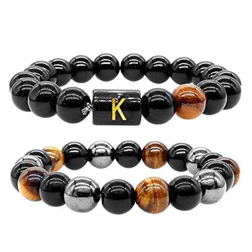 Pulsera de cuentas de piedra natural para hombre miniatura 1