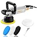 Dual Action Polisher Buffer Machine: DEKOPRO 900W Electric Random Polish Kit with 150MM Pad, 6 Variable Speed 600-4000RPM 15MM Orbit- for Car Detailing Polishing Waxing