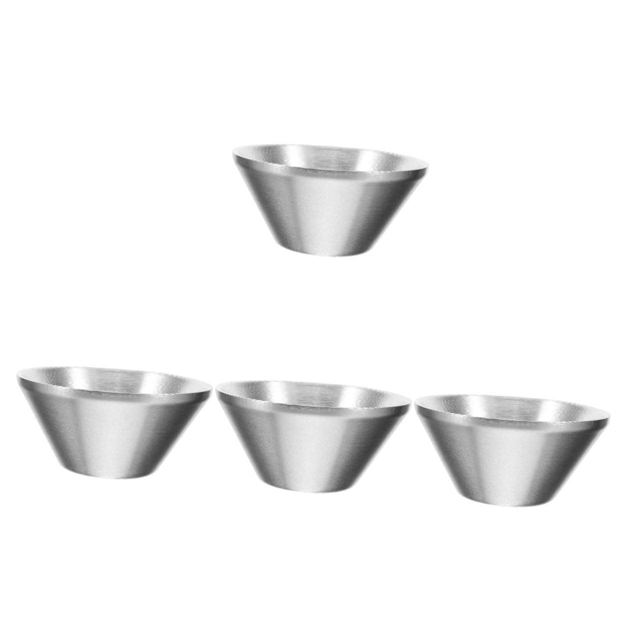 4 Piezas tazón de jabón de afeitar taza de afeitar borde hombre cuidado de la barba xherramienta taza de jabón de afeitar suministros de acero inoxidable 304