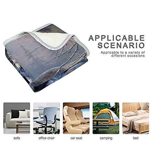 Ainans Moose Throw Blanket, Soft Warm Cozy Bed Couch Sofa Blankets 50"X60" For Kids Adults #TOP2