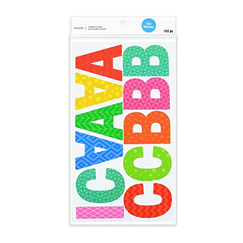 12 Pack: Printed Block Alphabets Stickers by Recollections