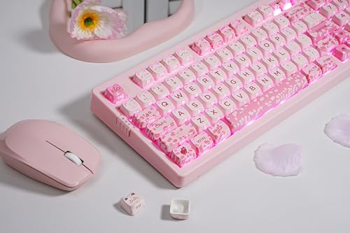 ZORNHER ZH980 Cat Mechanical Keyboard,95% Pink Creamy Keyboard with Number Pad,Cute Kawaii Mao Glowing Kitty Ear Keycaps,Creamy Sounding Linear Switches,Hot-Swappable,RGB Backlit by ZORNHER - Used condition - Image 8