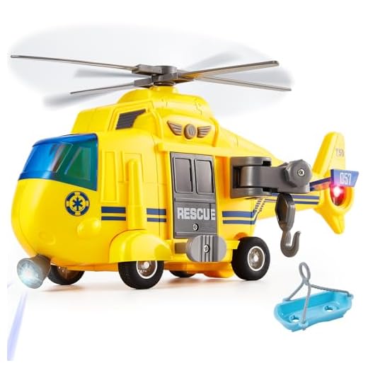 HERSITY 1:16 Flugzeug Spielzeug Groß mit Licht und Sound Helikopter Kinderspielzeug Hubschrauber mit Bewegliche Rotoren Geschenk für Kinder Junge