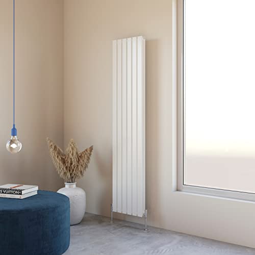 Flat Panel Radiator 1800x408mm Vertical Design Double Tall Upright White Central Heating Rad UK