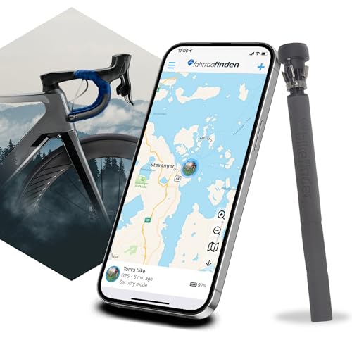 FahrradFinden von BikeFinder - GPS Fahrrad Tracker, im Lenker Versteckt, Fahrrad Ortungsgerät, Anti-Diebstahl, Diebstahlschutz, SIM Karte inkl. - ABO Erforderlich