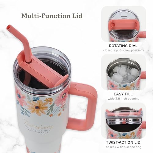 Image of WITH LOVE 40 oz Tumbler: Teachers Plant Seeds That Grow Forever