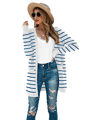 Image of TASAMO Cardigan Sweaters for Women Long Sleeve Open Front Casual Knit Fall Coat Oversized Soft Outwear with Pockets