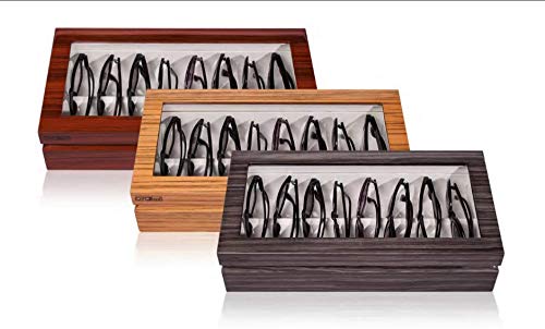 Image of OYOBox Maxi Luxury Eyewear Organizer, Lacquered Wood Box for Glasses + Sunglasses