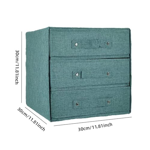 Stoff Aufbewahrungsbox mit Deckel faltbar Schublade Teiler Organizer Kleiderschrank Schublade Teiler Unterwäsche Schrank für Socken, BHs, Krawatten (3 * 3)