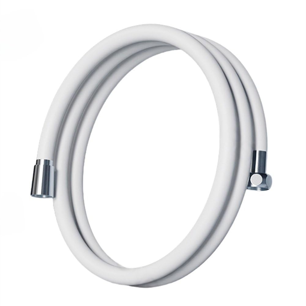 Tuyau flexible pour douche silicone blanc 1,5m pièce rechange WC pliable