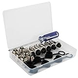 RUNCCI-YUN 18PCS Aviation Connector Plug, 16MM 4Pin Female Metal Aviation Wire Connectors 5A + 16MM Thread 4 Pin Male Metal Aviation Wire Connectors 5A + Rubber Protector Cap - Image 7