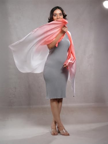 Image of Printed Poly Silken feel Scarf Stole for Women | Stylish, Soft, & Lightweight | Satin Feel Neck Scarf, Hair Scarf, Head Scarf for Women