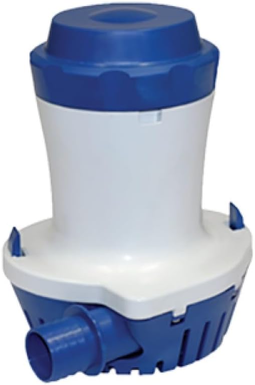 PENTAIR SHURFLO 358-000-10 Bilge Pump, 1500 GPH, Submersible Marine Pump, Nylon Housing, Water-Cooled Motor, Ignition Protected, Swivel Base, 12VDC, 8 AMPS Max, ISO & CE Certified