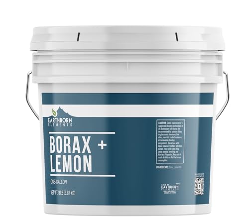 Earthborn Elements Borax with Lemon Oil, 1 Gallon Bucket, Laundry Booster, Refreshing Scent, Bulk Size