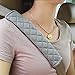 MIKAFEN Universal Car Seatbelt Pads Cover,Seat Belt Shoulder Strap Covers Harness Pad Car/Bag,Soft Comfort Helps Protect You Neck Shoulder from The Seat Belt Rubbing Gray (2-Pack)