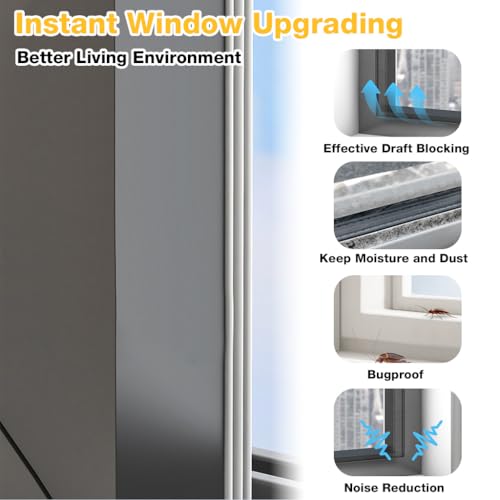 Image of HASTHIP 79inch Silicone Door Bottom /Under Gap Filler Rubber Sealing Strip - Weather Stripping with Self Adhesive Backing for Cockroach, Insect and Bugs, Seal Air & Dust