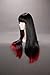 24 Straight Multi - Color Black & Red Flat Bang Lolita Cosplay Wig Ayamo by Tengs