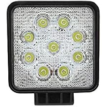 Car LED Bulb Light Bar 27 Watt Square Work Light Waterproof Off-Road Driving Light for Truck Jeep Polaris ATV UTV SUV Tractor Boat Long Life