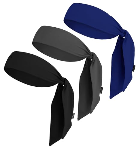OutdoorEssentials Tie Headband for Women and Men - Tennis Headband for Women, Sweat Band for Workout, Head Tie for Running, Football, Basketball, Athletics