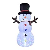 yard o led review ❤ Rotating LED Christmas Inflatable: Eingebaute 3 superhelle rotierende LED-Farblichter. Wenn Sie nachts die Brillanz Ihres Nachbarn erhellen, fühlen Sie sich nicht von Ihrem Garten angezogen und machen Ihren Garten voller festlicher Atmosphäre.