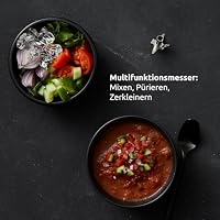 bamix Stabmixer Set M160 ONE inkl. Multifunktionsmesser aus Edelstahl, 160 Watt, 2-Stufen, Made in Switzerland, Rot – Ansicht 6