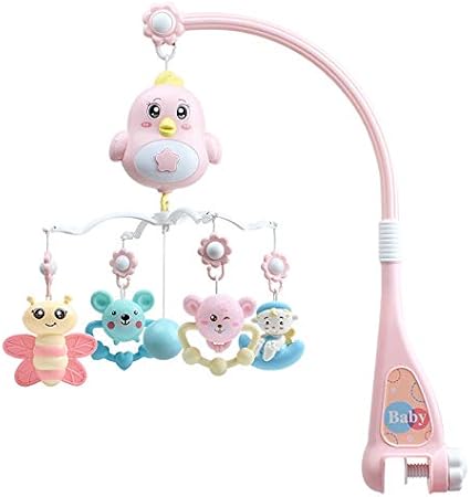 Retti Lit De Bebe Mobile Mobile Multifonction Musical Hochet Boite A Musique Veilleuse Nouveau Ne Lit Hochet Jouet Rotatif Rose Amazon Fr Bebes Puericulture