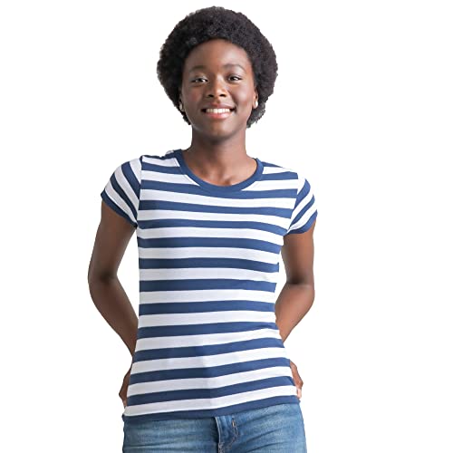 Women's Striped T-Shirt Mantis - 2