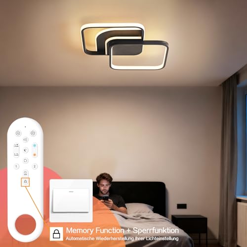 Plafonnier LED Dimmable 45W : Finis les Éclairages Trop Vifs dans la Chambre - 5