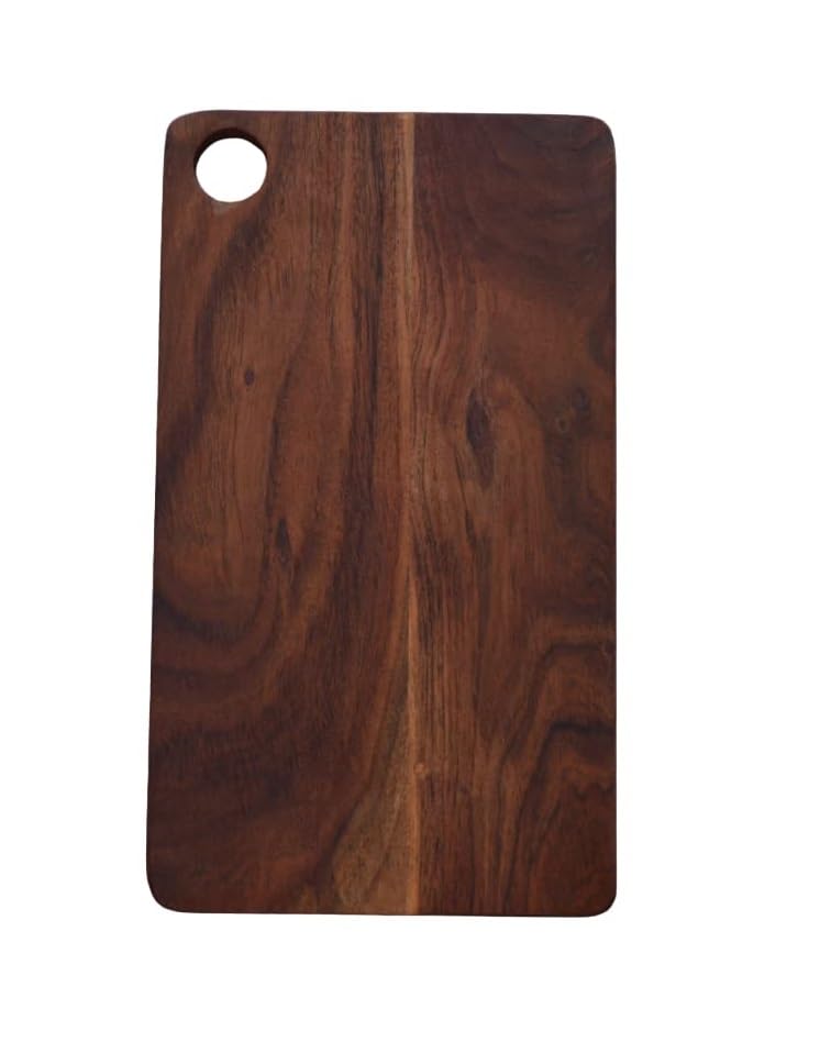 Image of Wooden Chopping Board /Cutting /Imported Natural Acacia Wood Serving Board, Kitchen Platter, Vegetables, Fruits & Cheese | 38LX 21.5W X1.5H| Handcrafted | Made in India