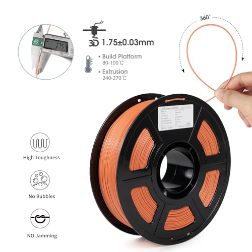 Image of iSANMATE ASA Filament 1.75mm Terracotta 1KG, UV & Weather Resistant 3D Printer Filament Perfect for Outdoor Functional Parts, Dimensional Accuracy + /- 0.02mm, 1kg Spool (2.2lbs)
