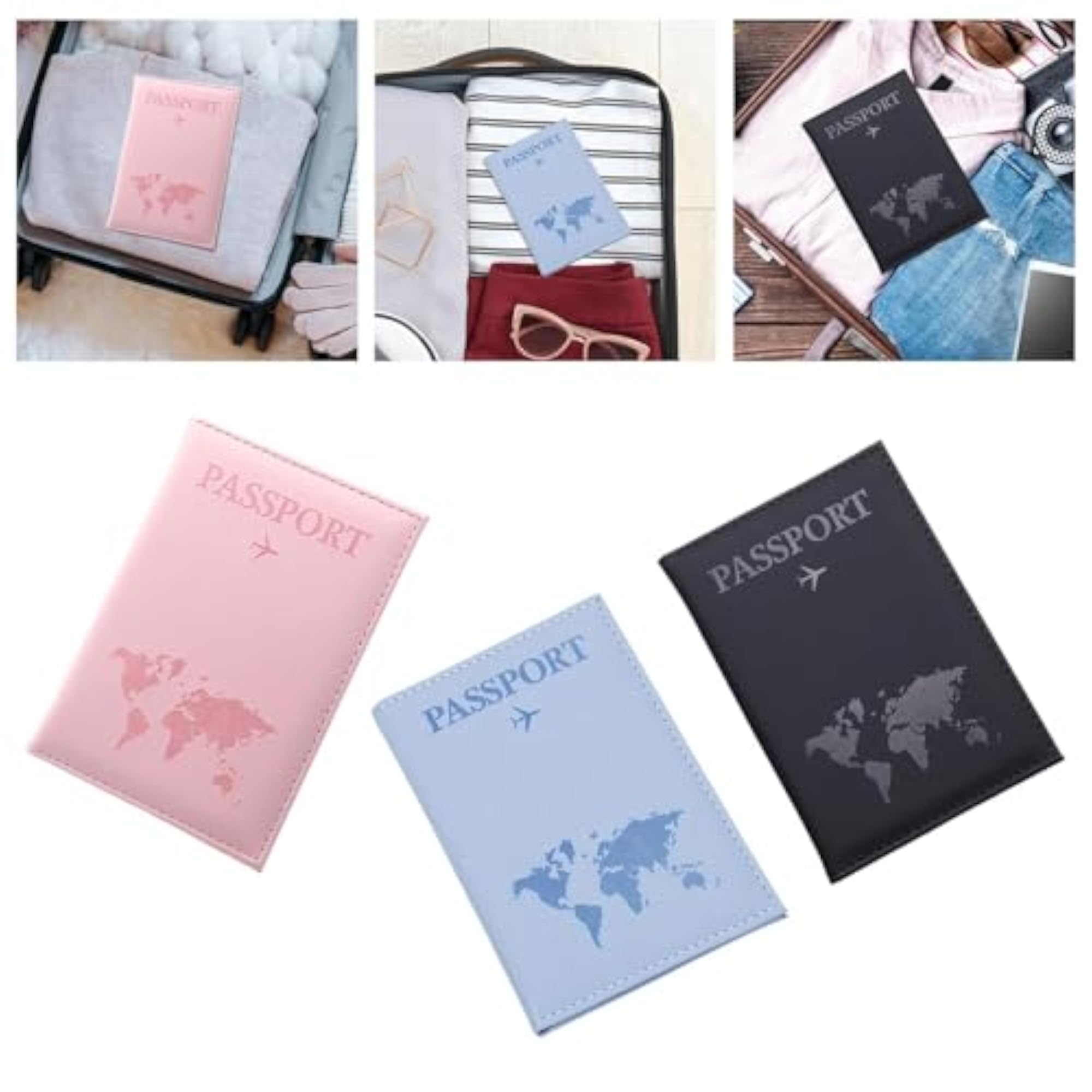 Personalized PU Leather Passport Holder, Travel Essentials Gift
