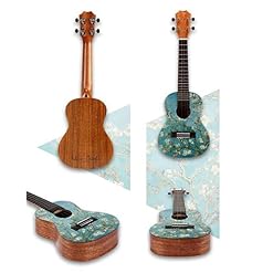 Ukuleles Concert 23 inch Blue Solid Mahogany Top with Ukulele Starter Kit Includes Online Lessons Tuner Case Strap Strings Capo Sand Shaker Pick Polish Cloth - Les Beatles, Paul McCartney, John Lennon, RIngo Starr, George Harrison Ukuleles Concert 23 inch Blue Solid Mahogany Top with Ukulele Starter Kit Includes Online Lessons Tuner Case Strap Strings Capo Sand Shaker Pick Polish Cloth – Image 2