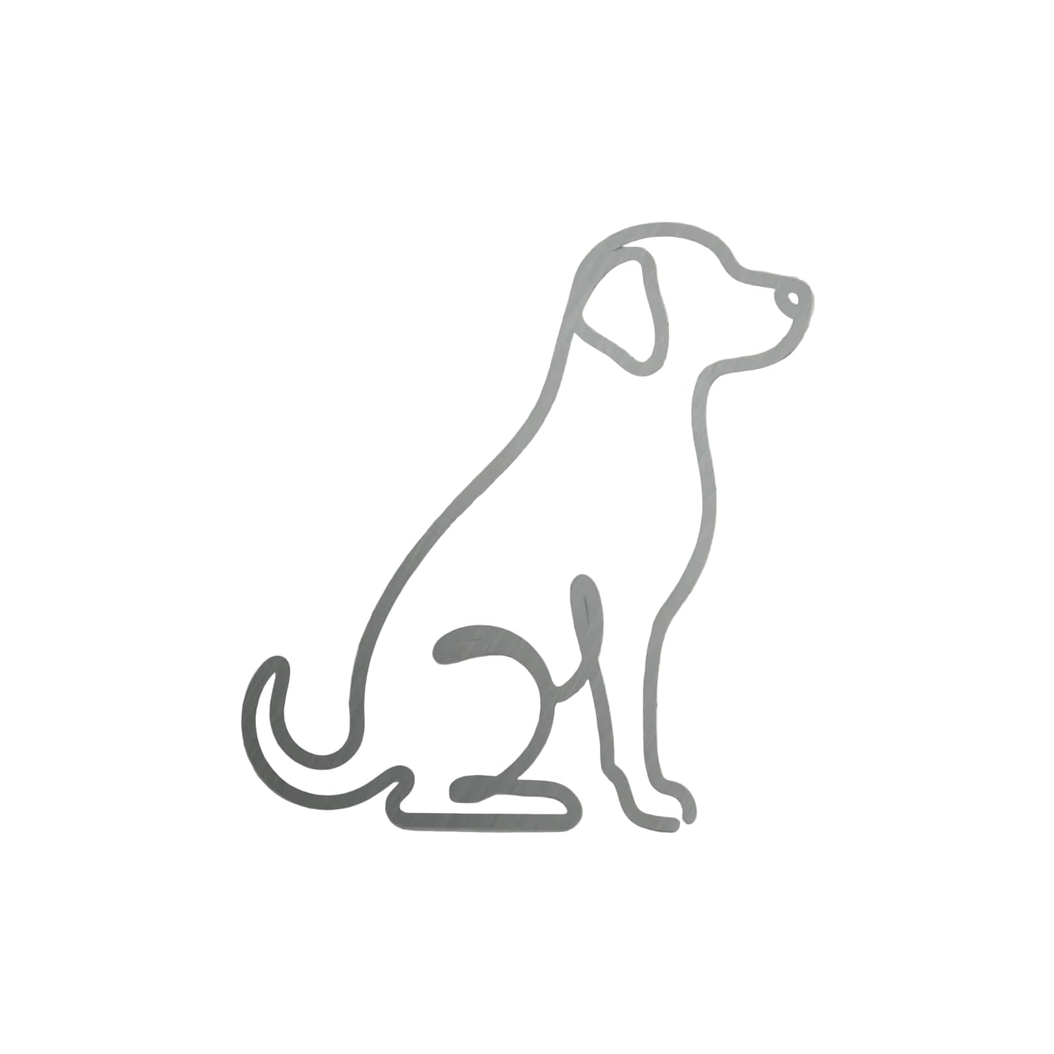 Image Industry Dog Outline Steel Garden Sculpture Outdoor Garden Decor 15cm