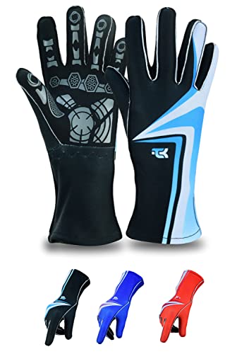 TK Karting Go-Kart Racing Gloves - Black, M