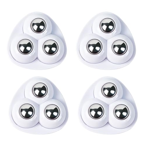 Roulettes pivotantes auto-adhésives pour simplifier le fond de poubelle blanc