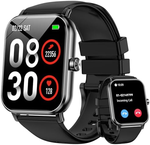 Smart Watch for Men Women, 1.85" HD Fitness Tracker with Bluetoot...