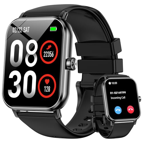 Smart Watch for Men Women, 1.85' HD Fitness Tracker with Bluetooth Calls, 5 ATM Waterproof, 130+...