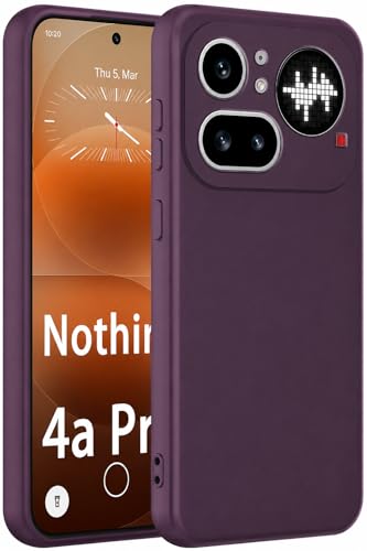 Image of FIRST MART Matte Silicone Back Cover for Nothing 4A Pro - Purple