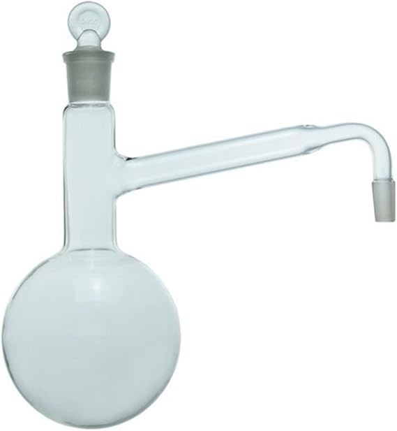 500ml Distillation Apparatus with Ground Glass Joint 14/23, Borosilicate 3.3 Glass Graham Condenser Distilling Apparatus Lab Glassware Kit Customizable (Without Rack)